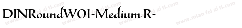 DINRoundW01-Medium R字体转换
